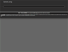 Tablet Screenshot of iamm.org